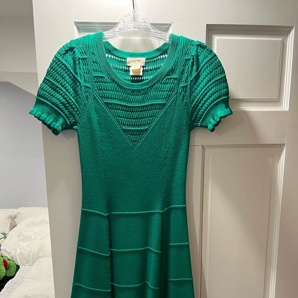 Maeve emerald green knit dress size small